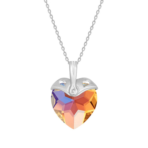 Серебряный кулон "Купидон II (Blue AB)" с кристаллами Swarovski™